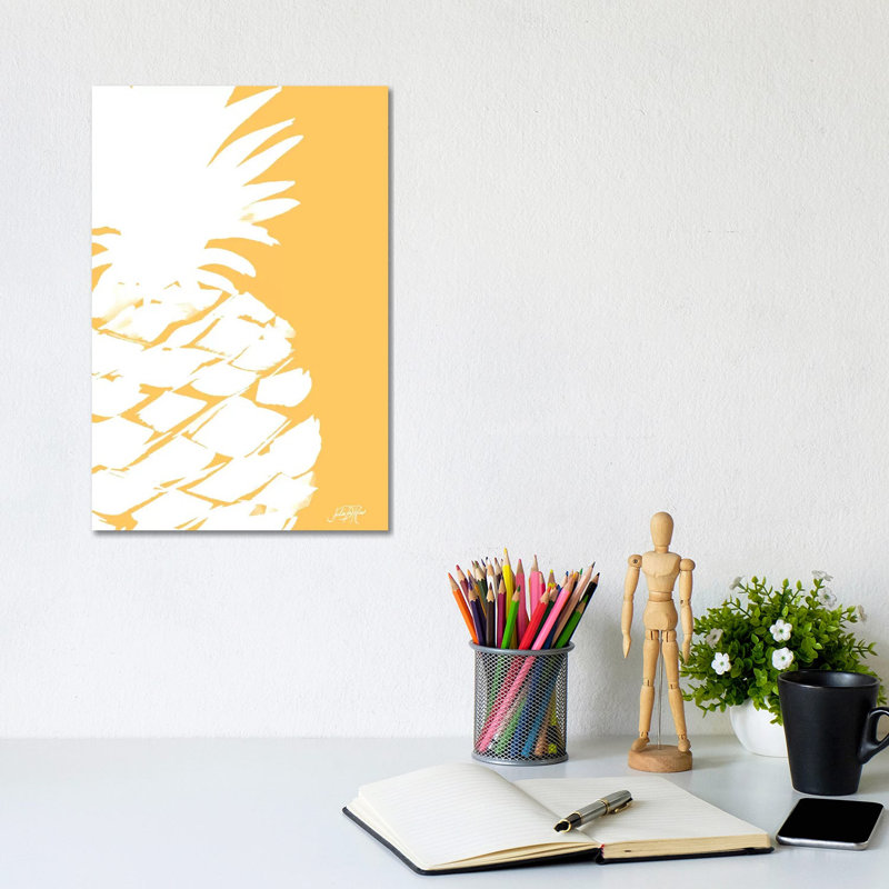 Modern Pineapple III by Julie Derice - Wrapped Canvas Gallery-Wrapped Canvas Giclée, 30.48cm H x 20.32cm W