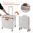 Foldable Utility Cart Folding Portable Rolling Crate Handcart With Durable Heavy Duty Plastic Telescoping Handle Collapsible 4 Rotate Wheels(White)