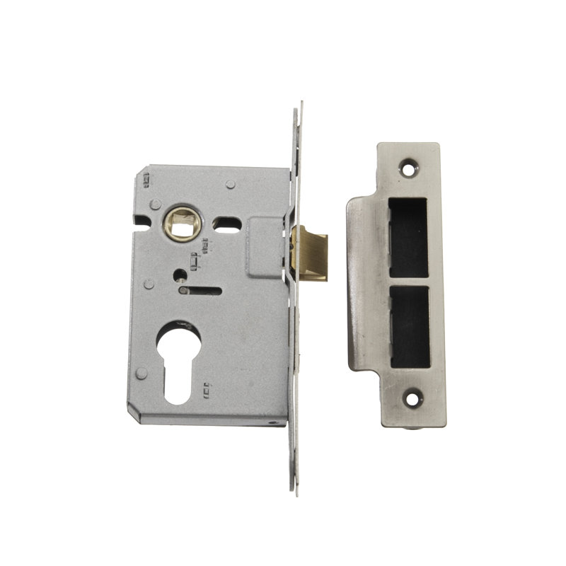 Mehak Euro Sash Ce Tested Polished Stainless Steel Lock, 15cm H x 2.3cm W x 7.6cm D, Satin Stainless Steel