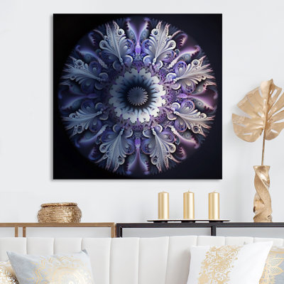 Mandala cosmique en mauve mystique sur toile