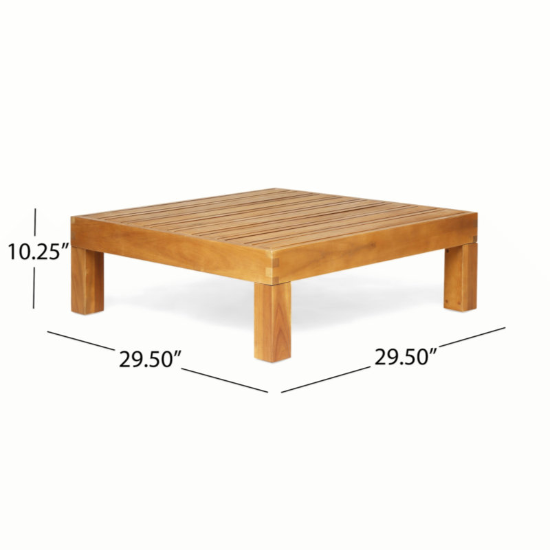 Banc d'extérieur en bois d'acacia Jerilou, Rouge, Brun
