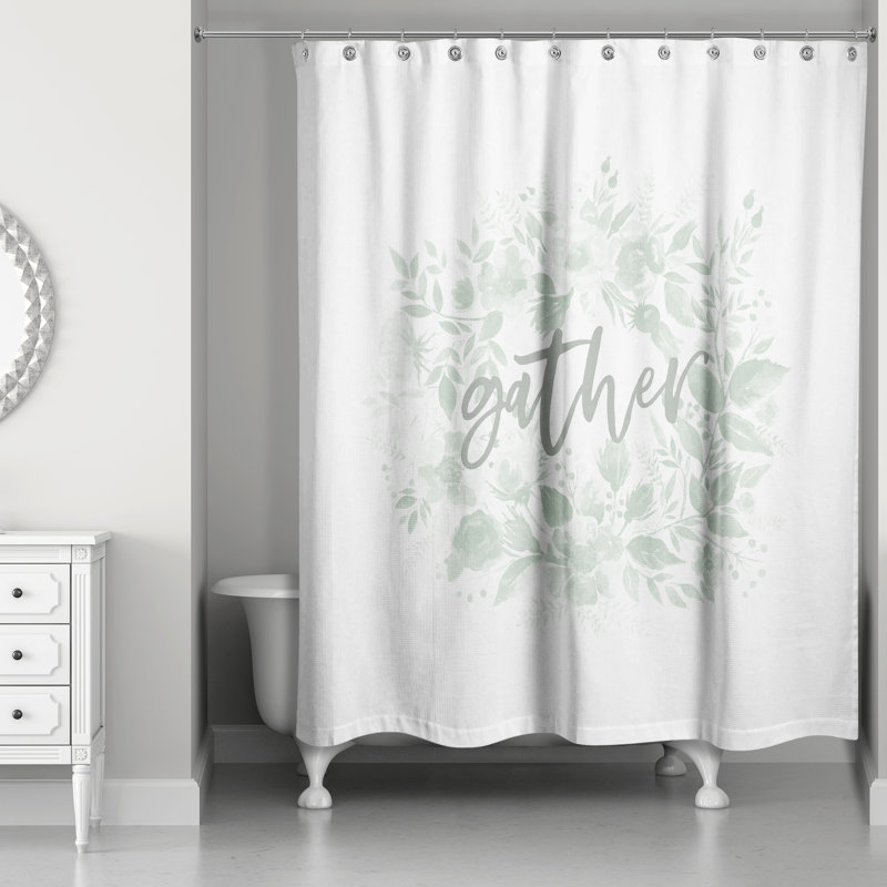 Rideau de douche simple gather automne Duell