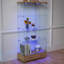 Modern Glass Display Cabinet With 2 Large Drawers-232972417