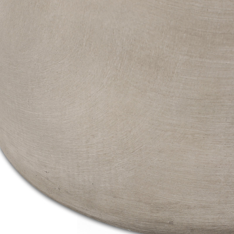 Table d'appoint d'extérieur moderne en béton léger et moderne, sans table de bout décorative pour patio