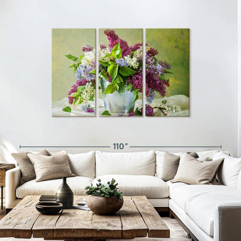 Harnek Lilacs In A Pail, 48" H x 74" W