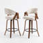 Tabouret de comptoir pivotant rembourré Providence-123200639