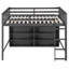 Lit mezzanine avec 8 tablettes et - pratique pour économiser l'espace-1146305739