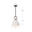 Luminaire suspendu en forme de dôme à 1 lumière Tinka-88045137-88045138