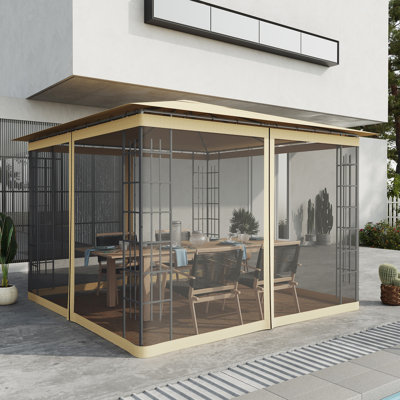 Filet de remplacement en filet de remplacement 10 pi x 10 pi Outsunny pour abris de jardin et tentes à baldaquin
