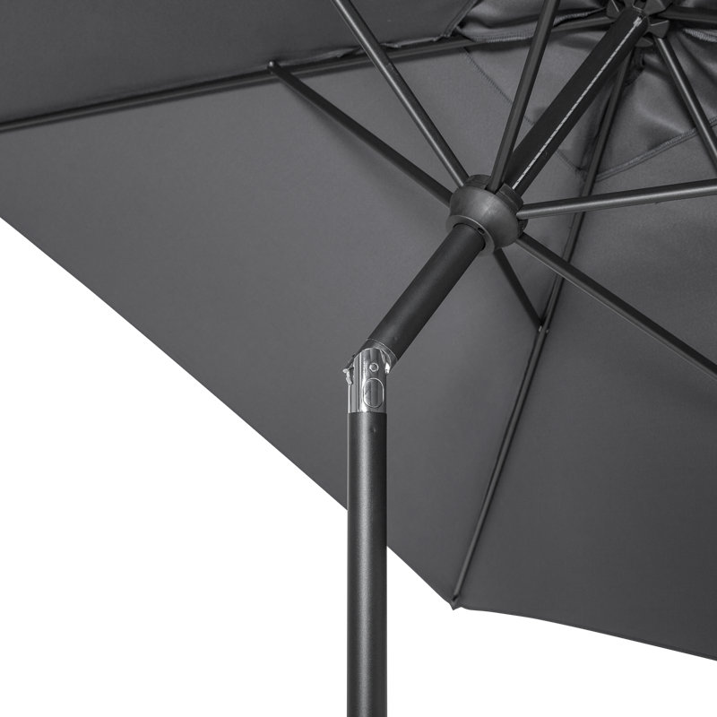 Shinetta 6,5 x 10 pi Parasol carré, Gris