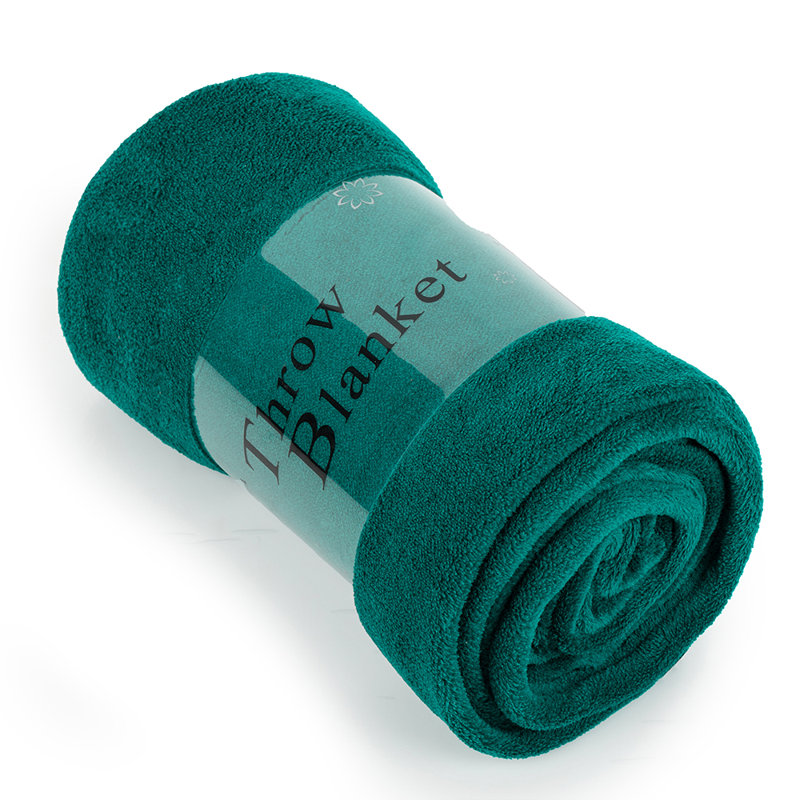 Knitted Throw Blanket, Teal