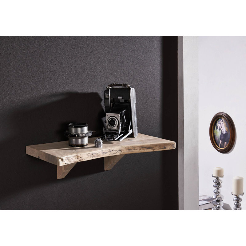 Freeform Acacia Solid Wood Accent Shelf, 33cm H x 62cm W x 19cm D