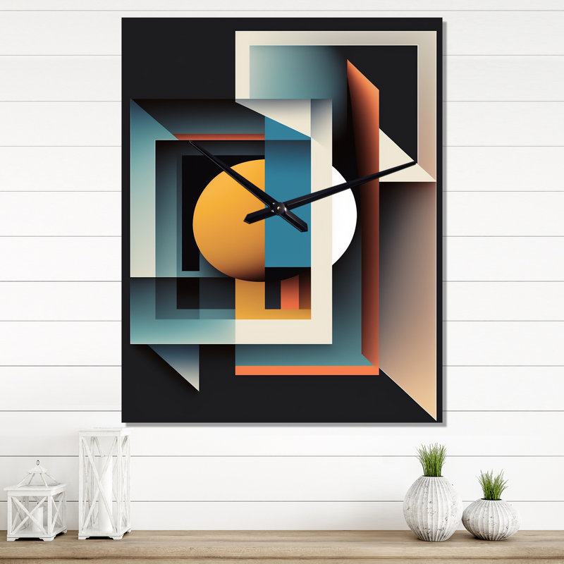 Retro Elementary Geometrics III - Horloges murales géométriques modernes, Très petit