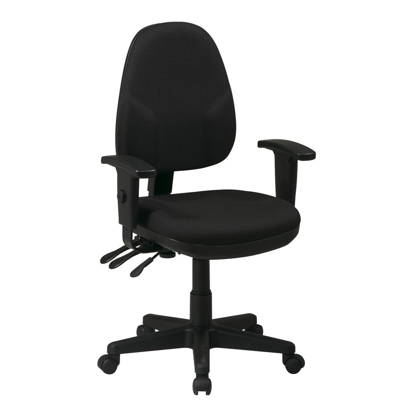 Work Smart Conference Chair, Included, Dillon Black Antimicrobial Vinyl