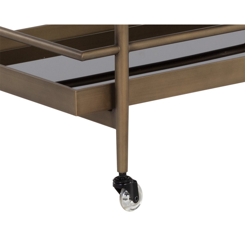Labarbera Metal Bar Cart - Black, Brass