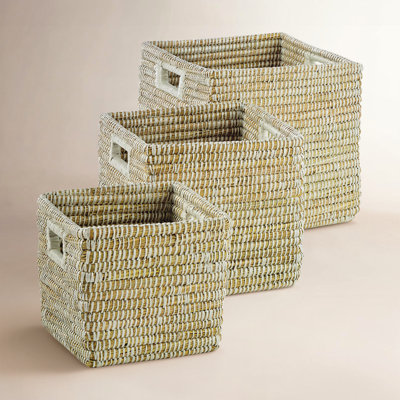 Vira Handmade Seagrass Storage Bin Set