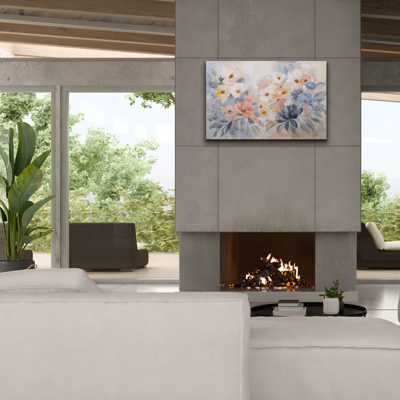  «Parmi les fleurs d'avril» par Silvia Vassileva, art mural sur toile, 40 po x 26 po, H 26 po x l 40 po