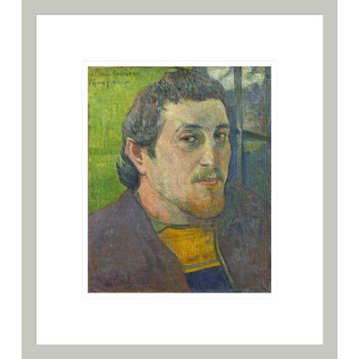 Autoportrait dédié à la Carrière par Paul Gauguin - Estampe numérique encadrée