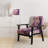 Pink And Gold Peruvian Lily II - Upholstered Floral Arm Chair, Lily Floral Accent Chair