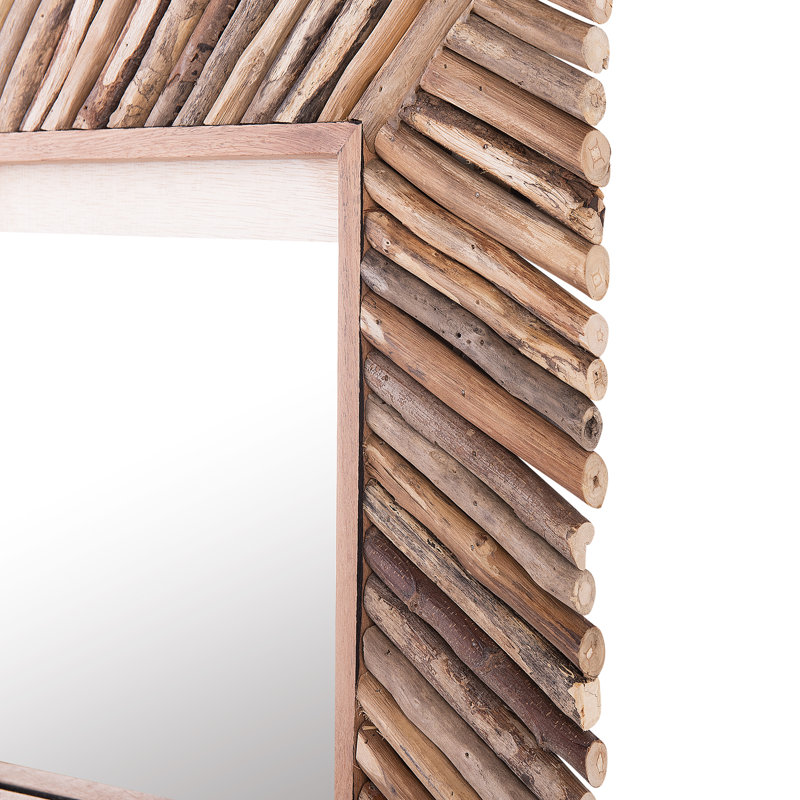 Stevensville Wood Flat Wall Mirror