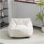 Fauteuil à billes Olbia, fausse fourrure beige