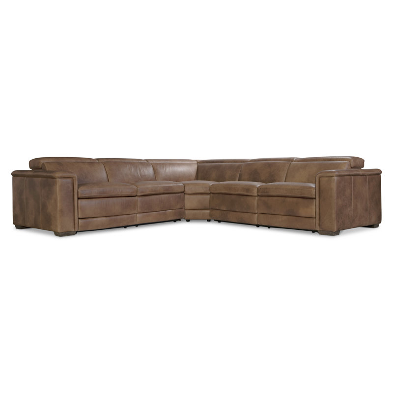 3-Piece Lioni Leather Power Motion Sectional