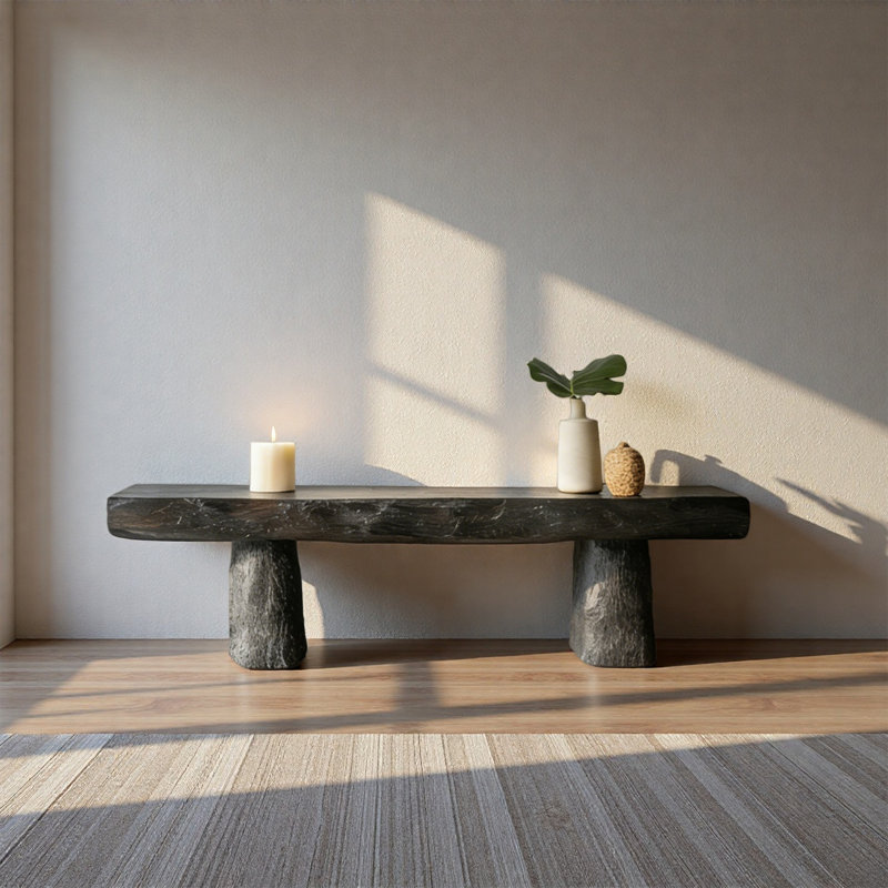 Elm Wood Entryway Console Table