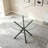 Round clear glass dining table-128929354