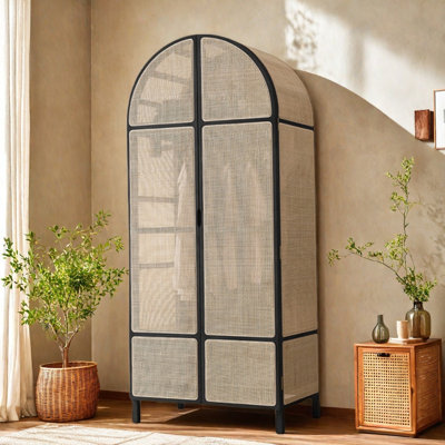 Simple and Retro Double-door Wardrobe