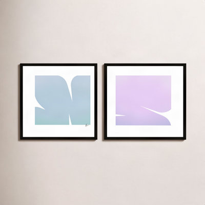 Purple & Blue Clouds. Set Of 2 by Lee Lessem