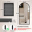 Armoire à pharmacie 15,7 "x 29,5" arquée noire à fixation en surface avec tablettes réglables et porte réversible-161280192-161280193