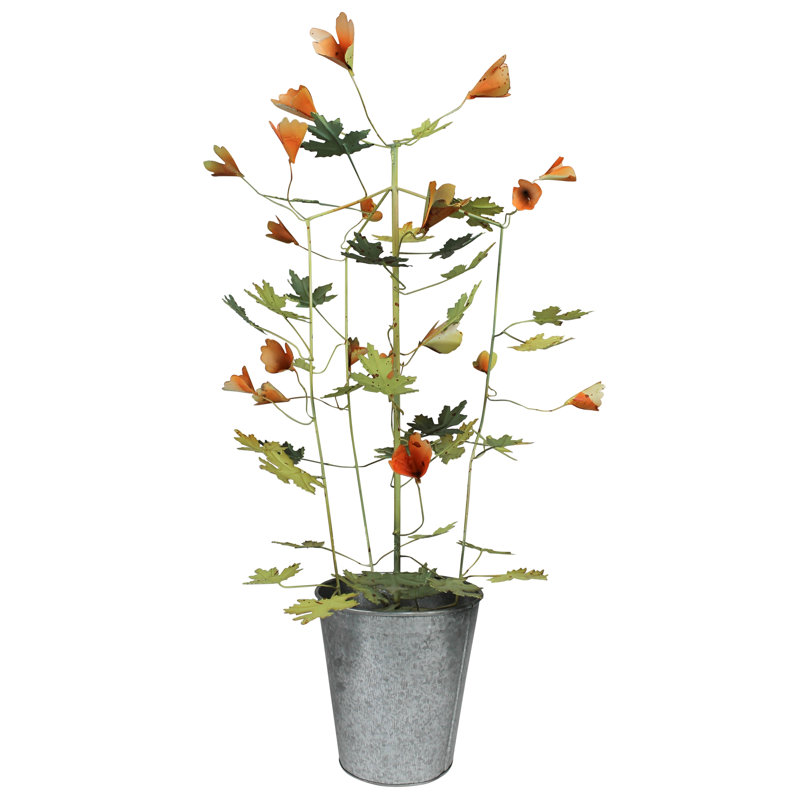 Pot avec vignes vertes, aluminium