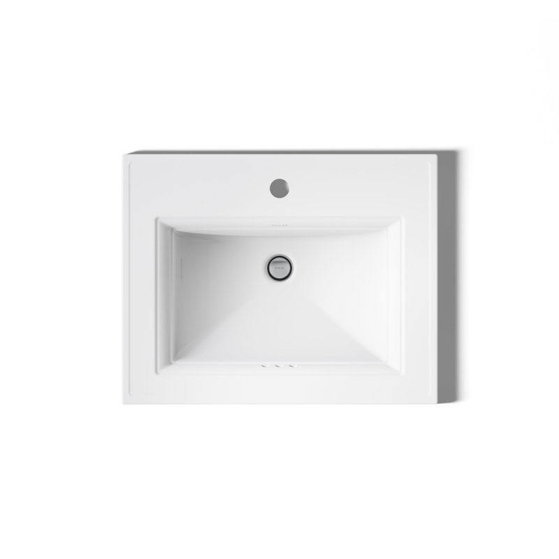 Memoirs® Stately Drop-in Bathroom Sink, White, Single Hole