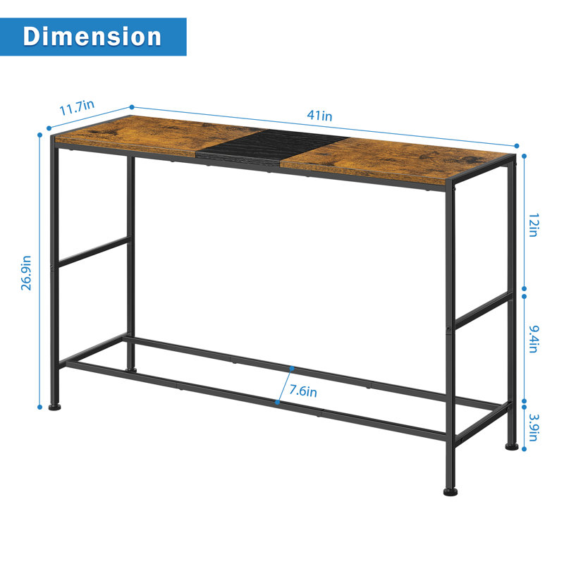 Console de 41 po, Plateau noir / structure noire