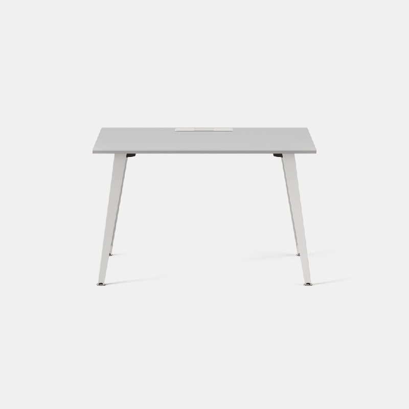 Office Desk, 30" H x 48" W x 24" D, Fog, White