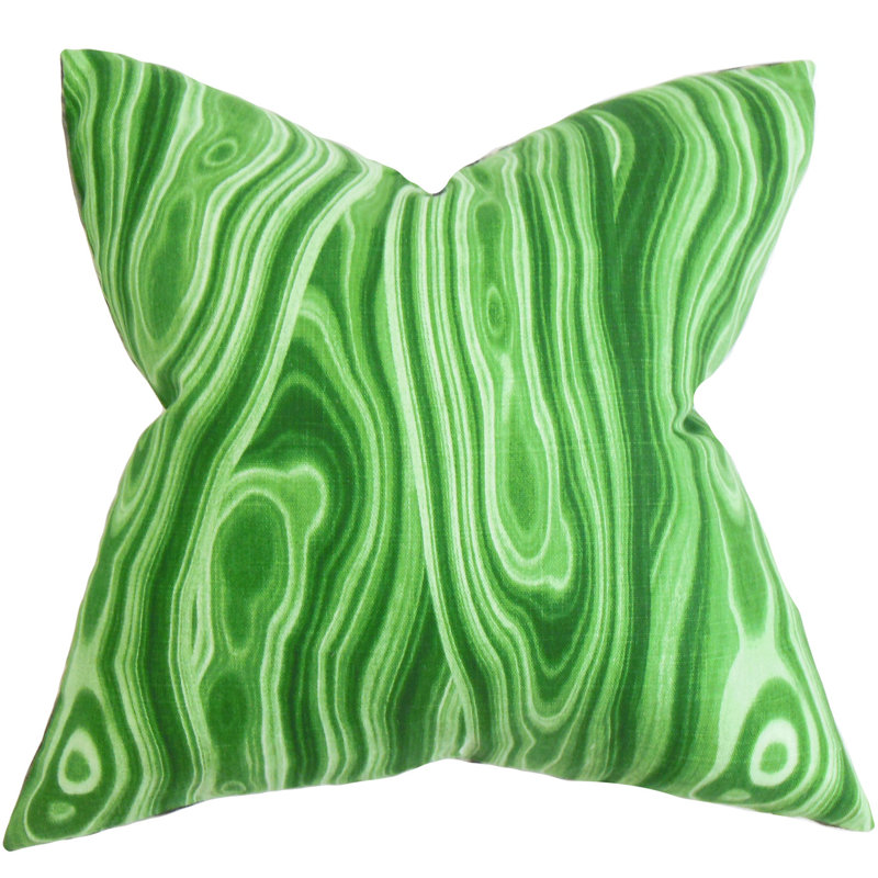 Coussin en coton Zoia, Bleu outremer, 24 po x 24 po