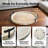 White Farmhouse Round Wooden Tray With Handles Beaded Wreath Home Decor Gift