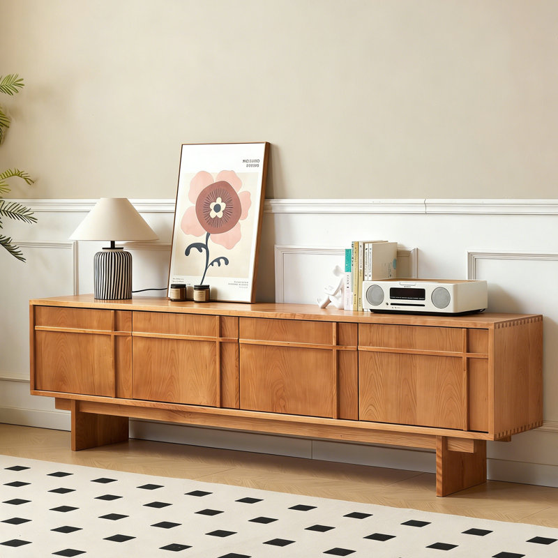 Meuble télé moderne et minimaliste, H 21,65 po x L 78,74 po x l 15,75 po