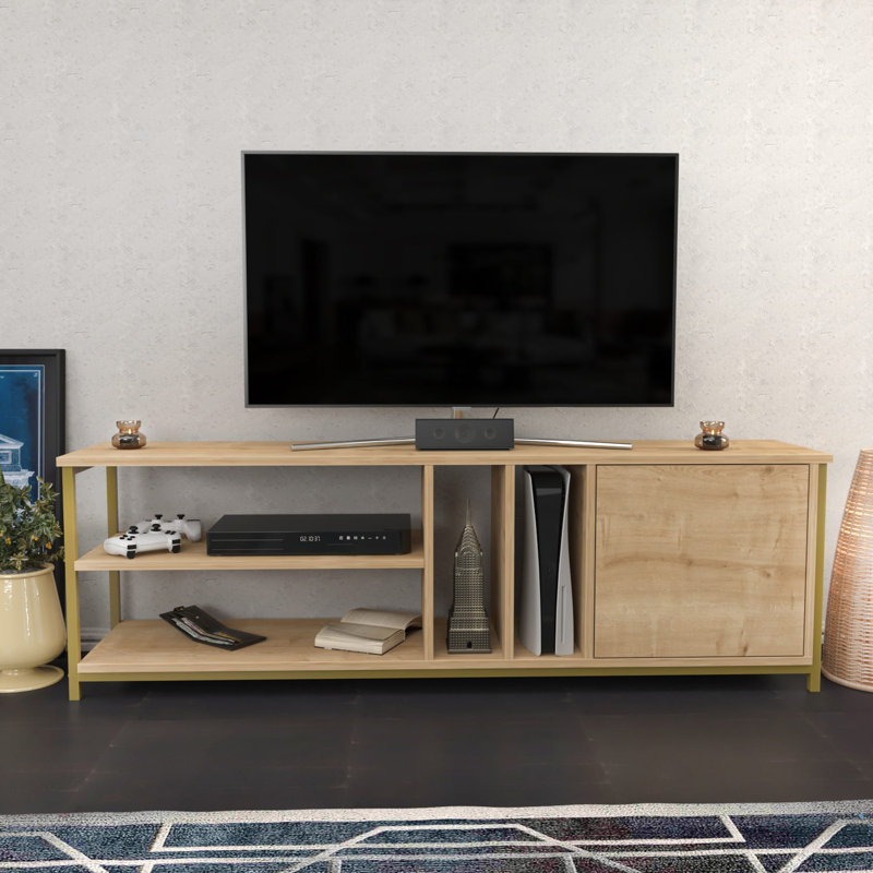 Meuble télé, Beige/or