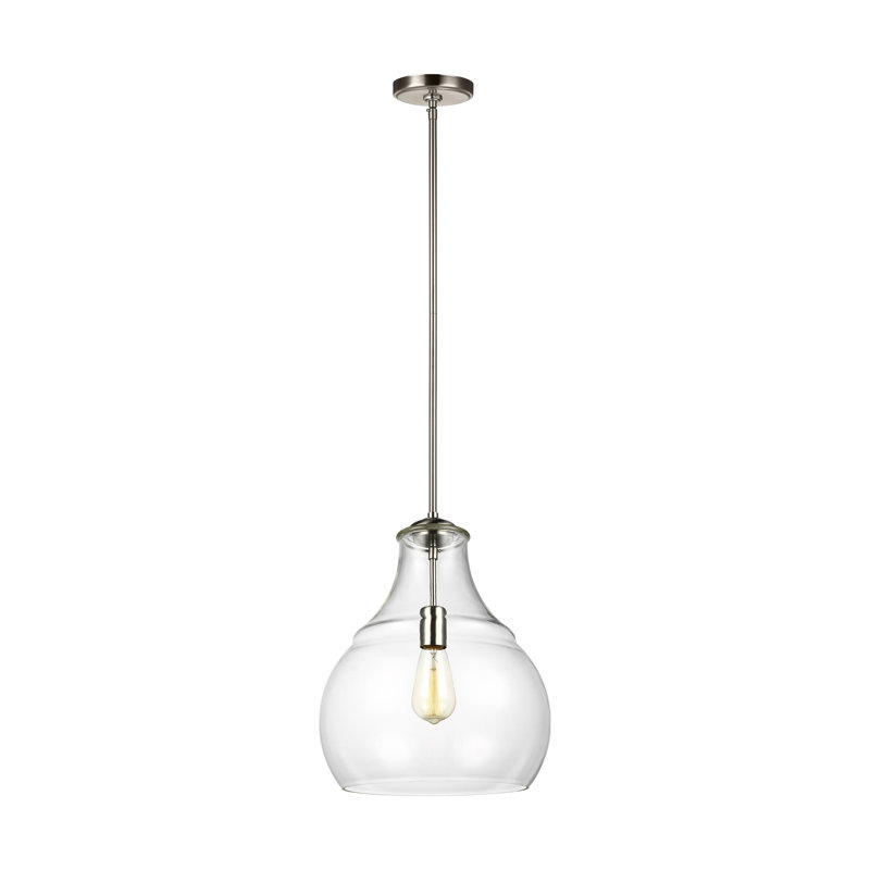Luminaire suspendu à 1 lumière Seagrove, Nickel satiné
