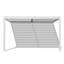 13 pi. L 10 pi. D Pergola murale avec toit incliné à persiennes réglable-87169691