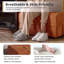 Repose-pieds brun avec repose-pieds en velours côtelé-176309000