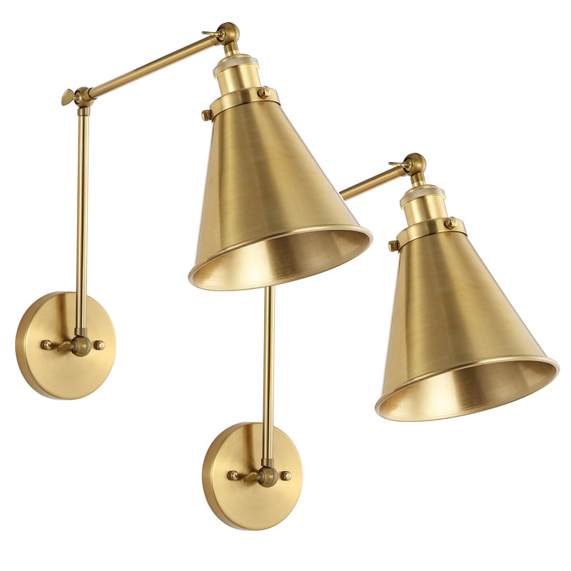 Bras articulé jaune à 2 lumières enfichables, Jaune