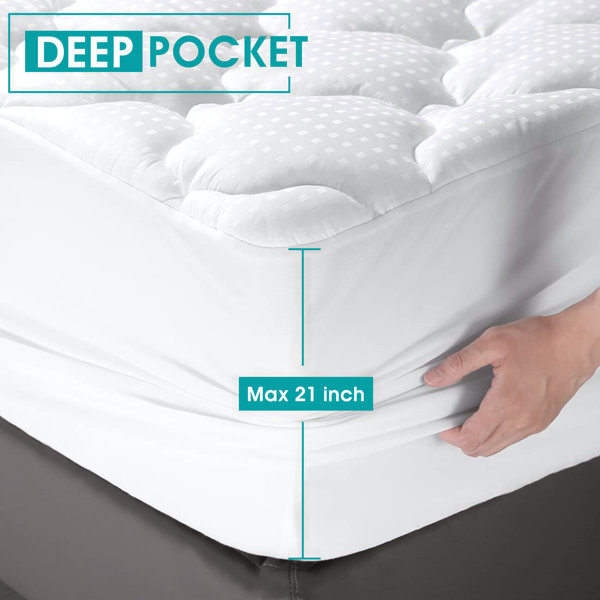 Waterproof Bed Sheet Mattress Protector Cover, Quilted Thick Comfortable  Breathable Sweat-wicking,90 105 120 135