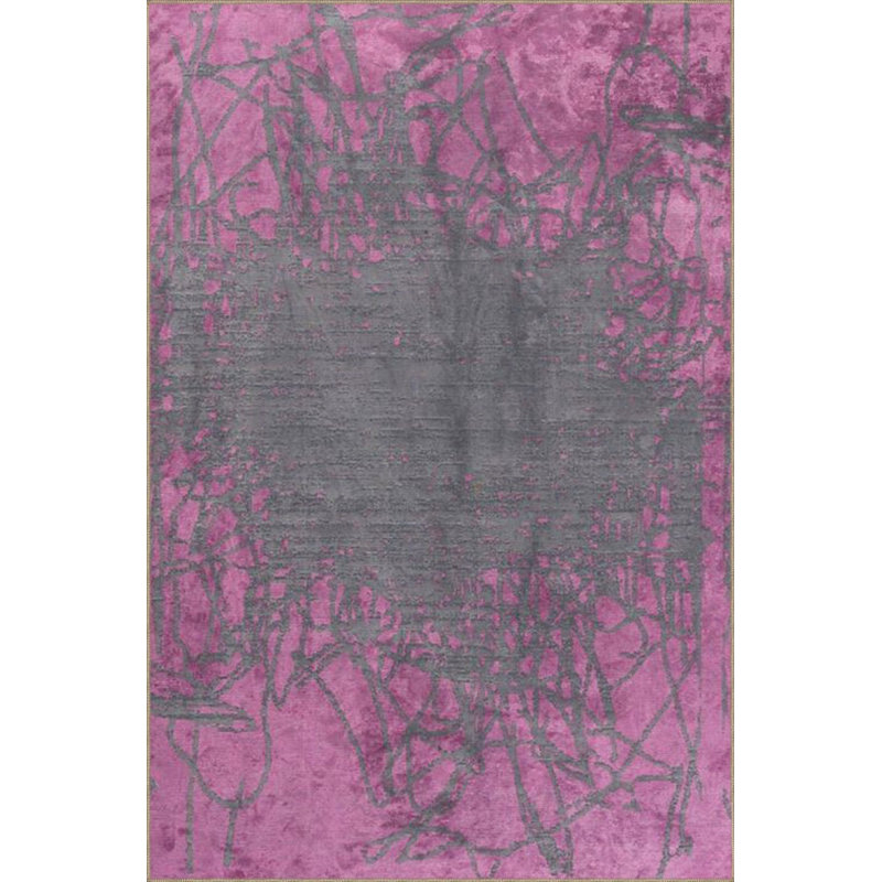Tapis rose lavable à la machine, Sous-tapis rectangulaire de 3 pi 3 po x 4 pi 11 po