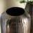 7x7x17" Aluminum Layered Chisel Oval Vase