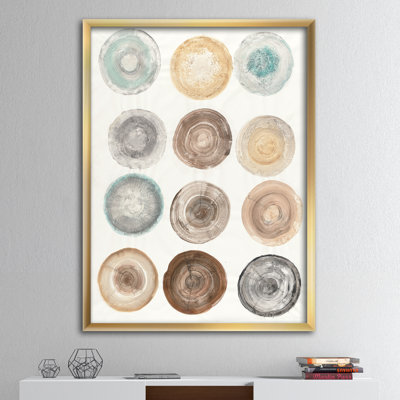 « geometric crème circles »-cadre photo imprimé sur toile