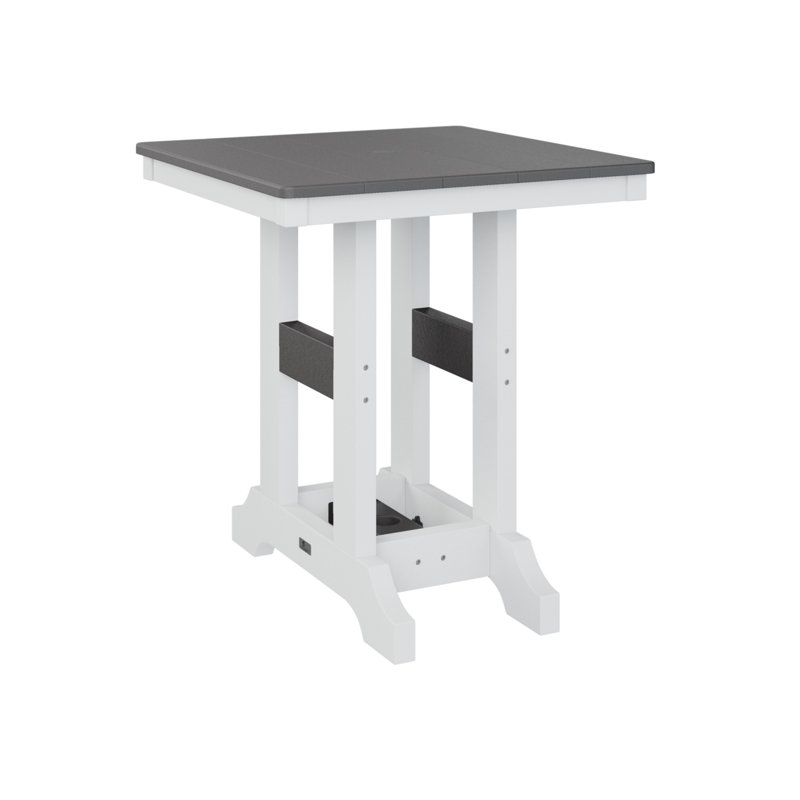Table de salle à manger 28 po Berlin, Gris fumée, H 35,5 po x l 28 po x P 28 po