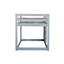 Lit simple au-dessus d'un lit mezzanine gris - Fabriqué en bois d'hévéa massif pour une couleur de bois durable, pratique-414722806