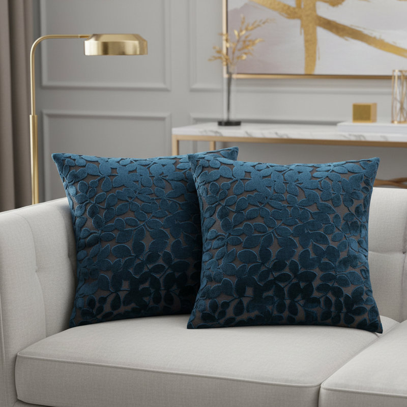 Velvet Square Pillow Cover & Insert, Olive